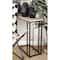 Black Iron & Wood Contemporary Accent Table